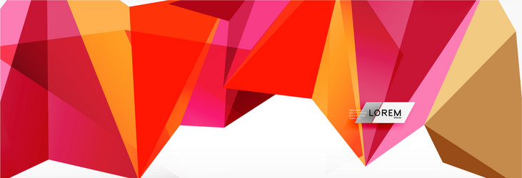 mosaic triangular low poly style abstract vector image
