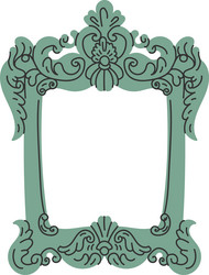 vintage decorative frame mirror vector image