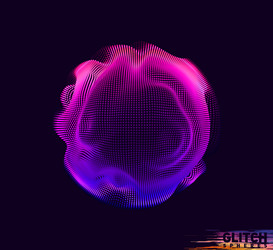 abstract colorful mesh on dark background vector image
