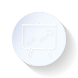 graph of success on the board thin lines icon vector image