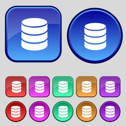 hard disk and database sign icon flash drive stick vector image