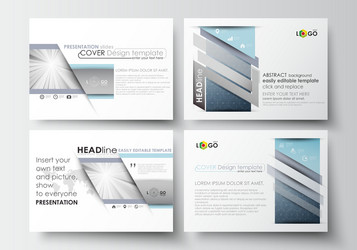 Set of business templates for presentation slides vector