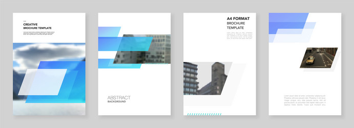 A4 brochure layout covers design templates vector