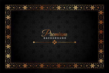 Black and gold premium pattern design background Vector Image