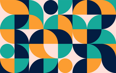 Geometric Color Block Pattern vector image