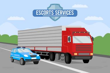 Security agency escort services banner template vector