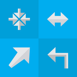 Set of simple pointer icons vector