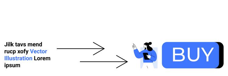 e-commerce cta with person using mobile device vector image