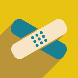 flat with shadow icon and mobile application vector image