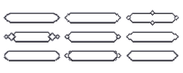 pixel frames text message dialog bubbles user vector image