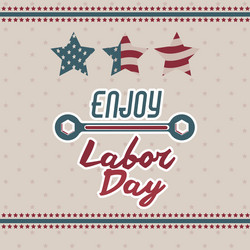 retro labor day design Vector Image