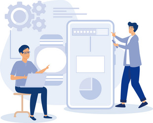 software and frontend development concept html5 vector image