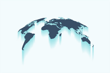 Minimal world map isolated on white background Vector Image
