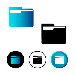 abstract computer folder icon vector image