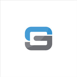 cs and sc creative initial based letter vector image
