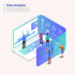 Data Analytics Teamwork vector image