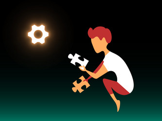 hard work in gradient style editable vector image