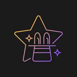 Talent show gradient icon for dark theme vector