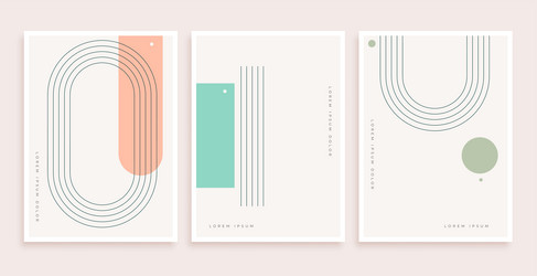 abstract boho line pattern set in vintage style vector image