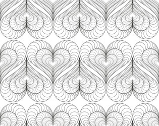abstract pattern with a lined symmetric hearts vector image