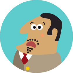 Flat boss icon vector