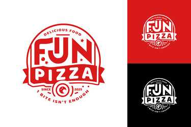 Fun Pizza Logo - Vibrant Branding Vector Image