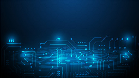 hi-tech digital data connection system vector image