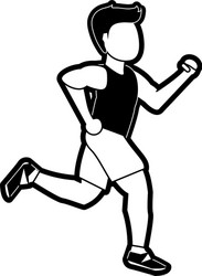 man avatar running icon image vector image