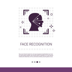 face scanning app recognition system biometric vector image