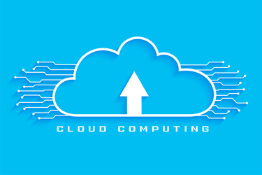 secure cloud computing concept background vector image