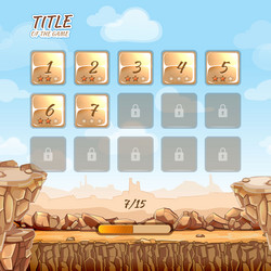 stone and rocks desert game background with user vector image