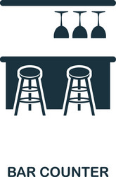 bar counter icon line style design ui vector image