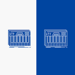 controller keyboard keys midi sound line vector image