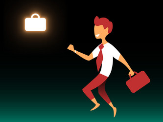go to work in gradient style editable vector image