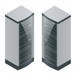 isometric modern web network and internet vector image