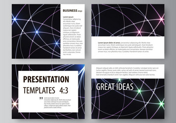 Set of business templates for presentation slides vector