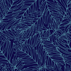 Tropical jungle banana leaf pattern Royalty Free Vector