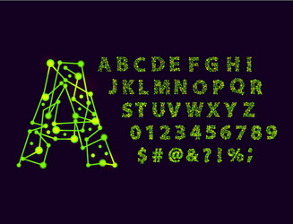 font space alphabet typeface script with minimal vector image