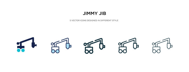 Jimmy jib icon in different style two colored vector