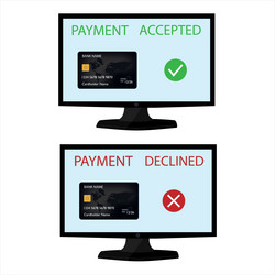 notification message on computer monitor screen vector image