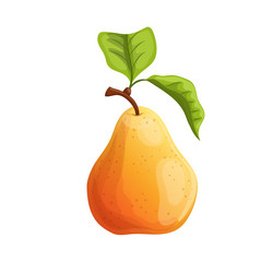 pear leaf cartoon vector