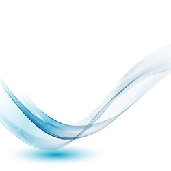 abstract smooth color wave curve flow blue vector image