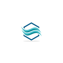 Abstract splash water colored logo Royalty Free Vector Image