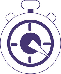 chronometer measure time clock isolated icon line vector image