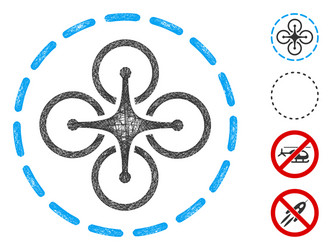 drone flight web mesh vector image