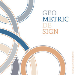 geometric abstract composition intersecting vector image