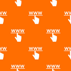 hand cursor and website pattern seamless vector image