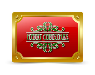 Old fashioned vintage retro merry christmas vector