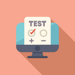 online test showing on computer screen vector image