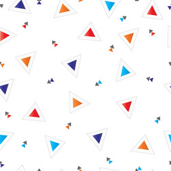 seamless pattern with colorful triangles vector image